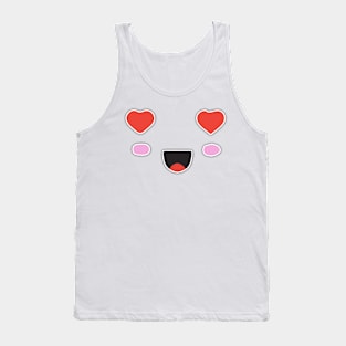 Kawaii heart eyes face Tank Top